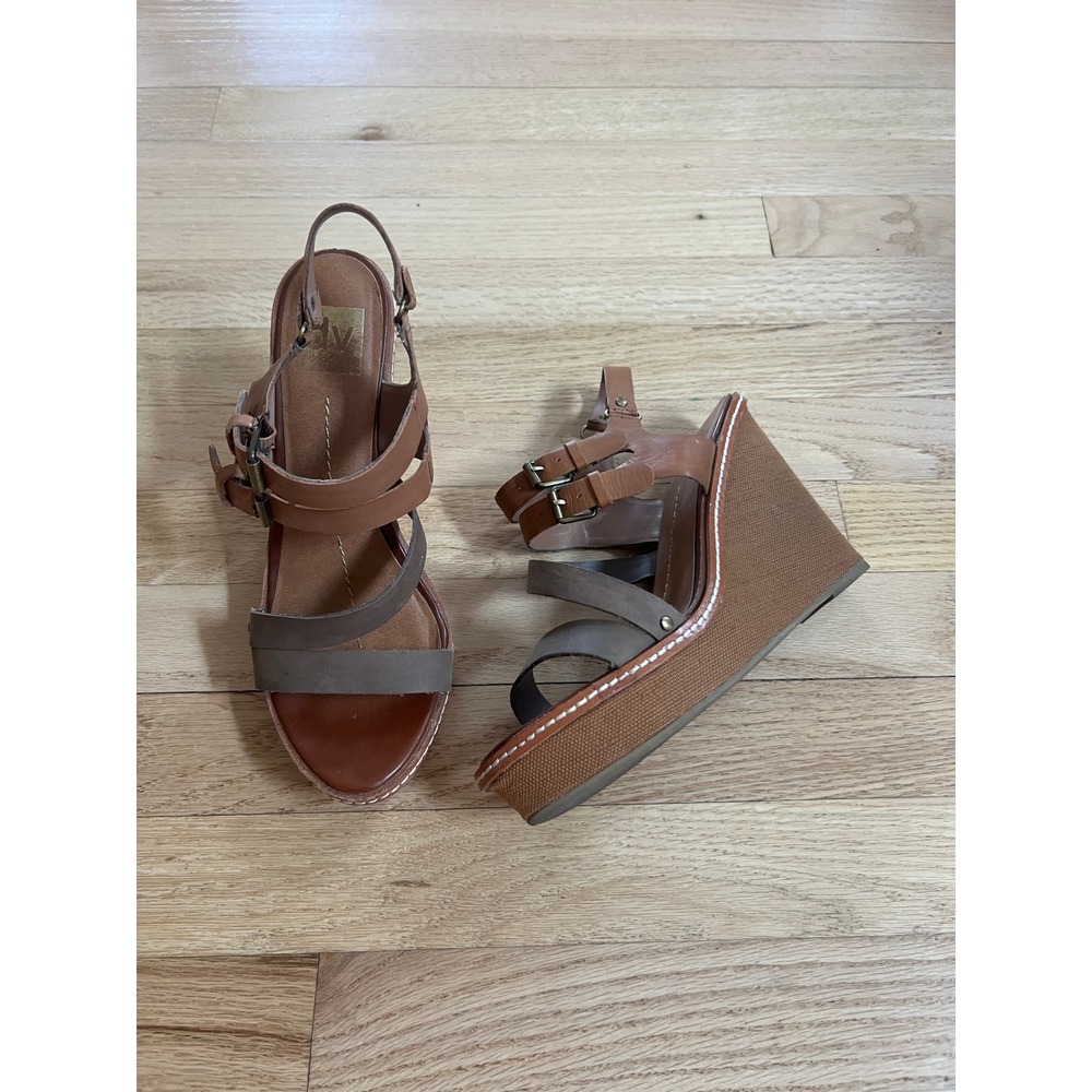 DV by Dolce Vita Wedge Sandals Women 8.5 Brown